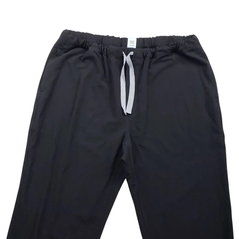 Figs Pisco Scub Pants Mens Large Black Drawstring Stretch Technical